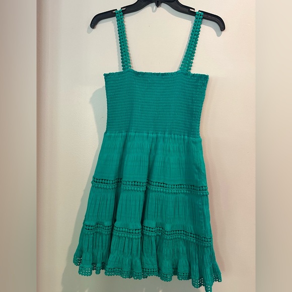 Steve Madden BB Dakota Women’s smocked Green Sundress Size Medium - Picture 2 of 2
